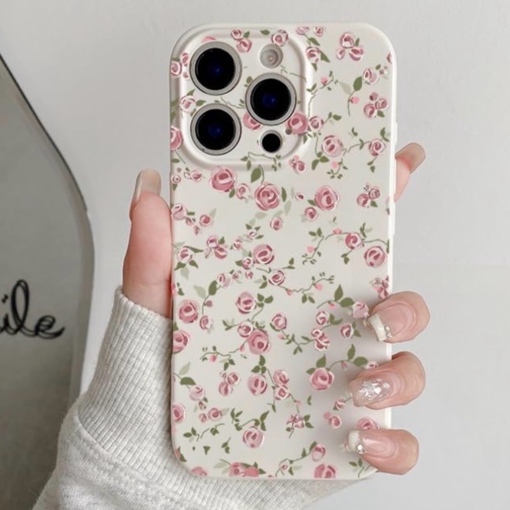 iPhone 15 Pro Case 🌸 Cute Floral Pink – BRAND NEW
